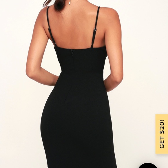 Lulus light my fire black bodycon dress - Picture 2 of 6